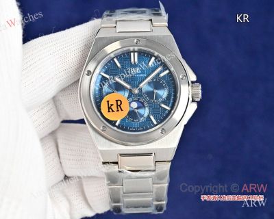 High Quality Replica IWC Engineer Perpetual Calendar Silver Stainless Steel Strap Different Colors Face Dial Three-Piece Stainless Steel Case Watch 41.6mm